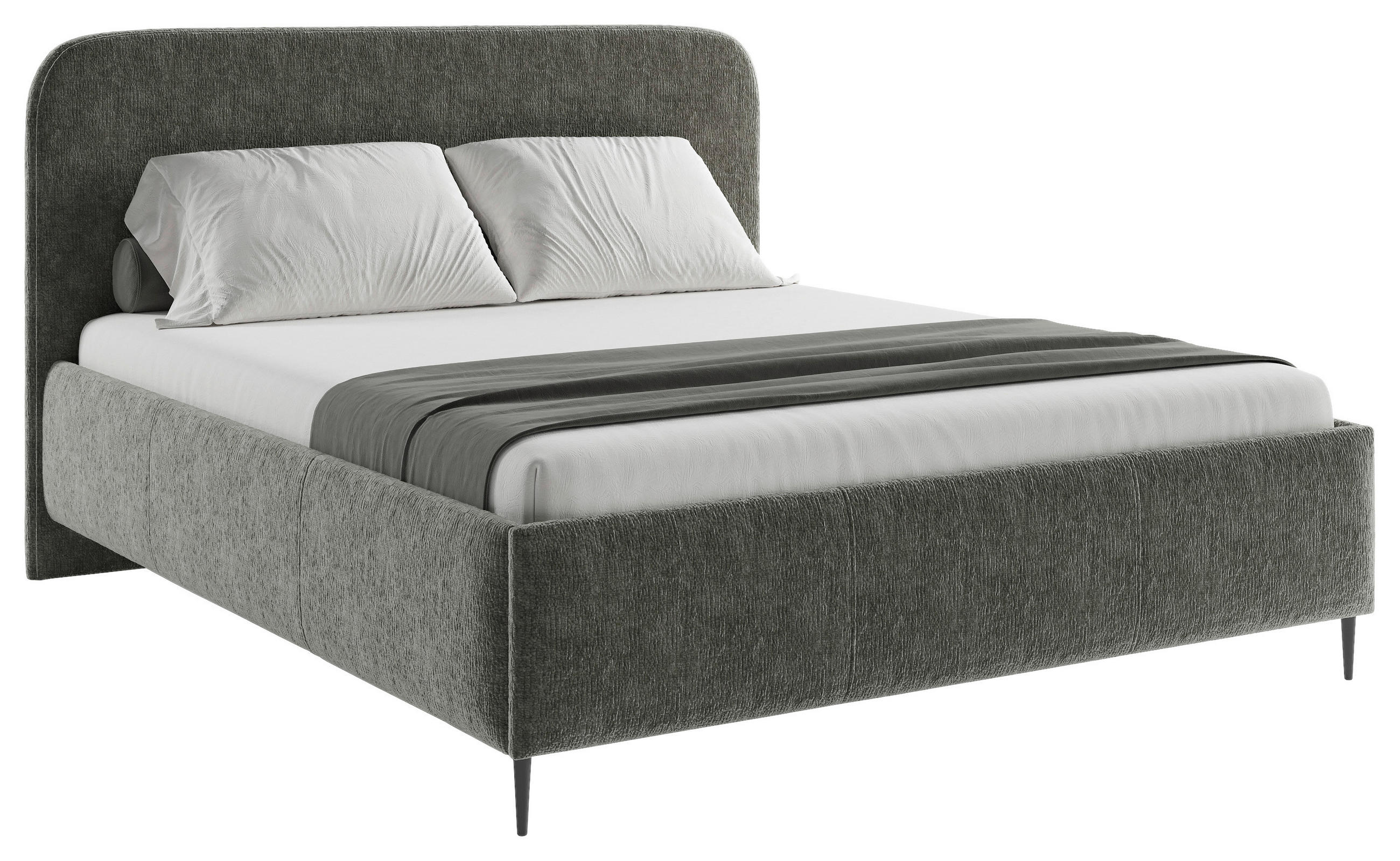 STOPPAD SÄNG 160/200 cm  i antracit  - svart/antracit, Modern, metall/trämaterial (160/200cm) - MID.YOU