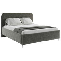 POLSTERBETT gepolstertes Kopfteil, Lattenrost, Bettkasten Anthrazit 160/200 cm  - Anthrazit/Schwarz, MODERN, Holz/Holzwerkstoff (160/200cm) - MID.YOU