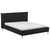 POLSTERBETT gepolstertes Kopfteil, Lattenrost, Bettkasten Schwarz 140/200 cm  - Schwarzchrom/Schwarz, KONVENTIONELL, Leder/Holz (140/200cm) - Esposa