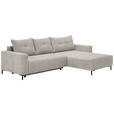 ECKSOFA  in Webstoff Naturfarben  - Schwarz/Naturfarben, KONVENTIONELL, Textil/Metall (292/192cm) - Carryhome