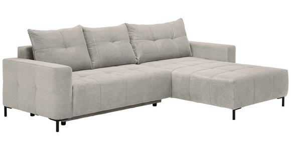 ECKSOFA  in Webstoff Naturfarben  - Schwarz/Naturfarben, KONVENTIONELL, Textil/Metall (292/192cm) - Carryhome