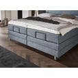 BOXSPRINGBETT 180/200 cm  in Graublau  - Chromfarben/Graublau, KONVENTIONELL, Holz/Kunststoff (180/200cm) - Voleo