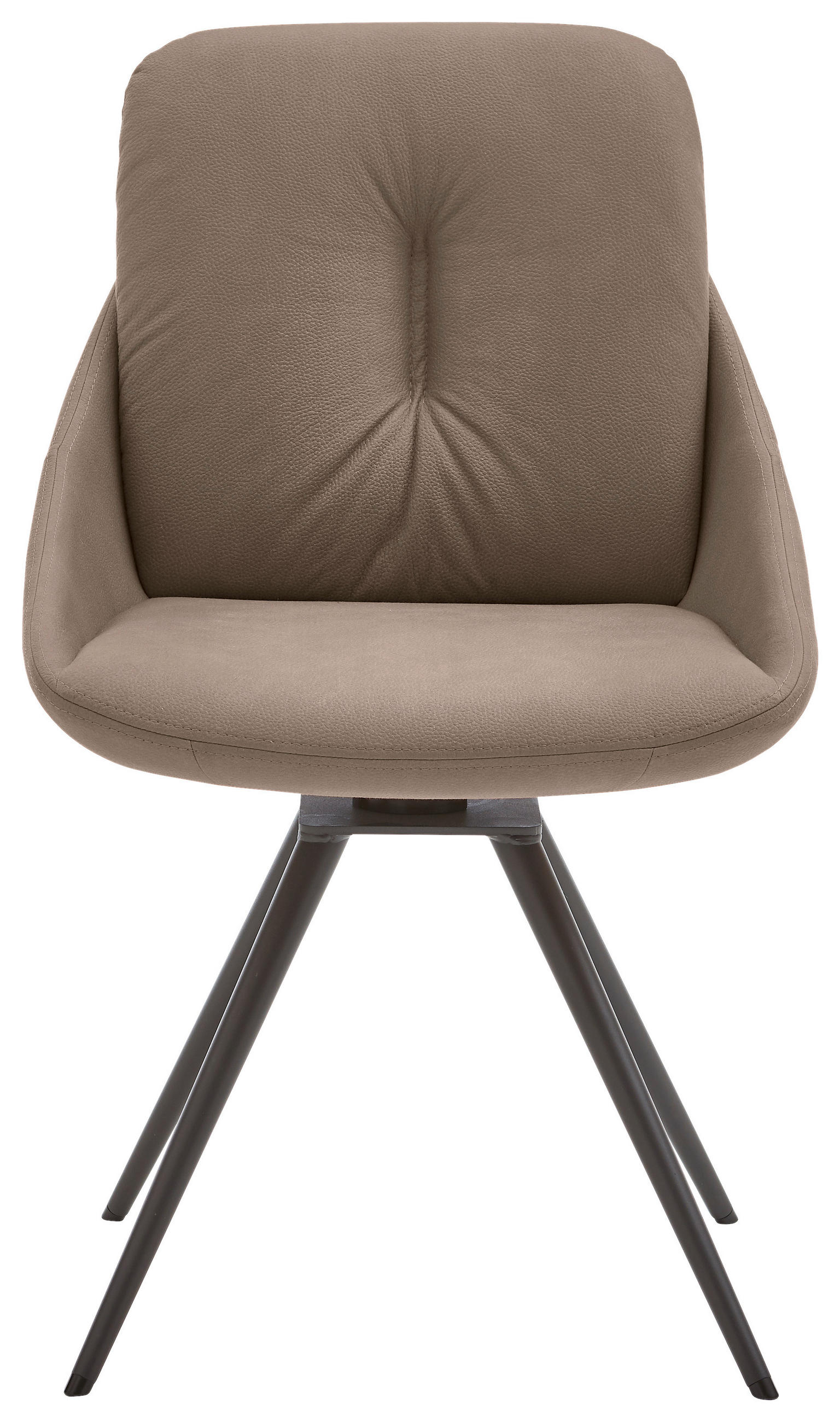 STUHL drehbar Mikrofaser Anthrazit, Fango  - Fango/Anthrazit, Design, Textil/Metall (55/91/64cm) - Venjakob