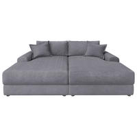 BIGSOFA Cord Dunkelgrau  - Dunkelgrau/Schwarz, MODERN, Kunststoff/Textil (234/93/190cm) - Carryhome
