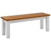 SITZBANK 130/46/40 cm Bernsteinfarben, Weiß Kiefer massiv  - Bernsteinfarben/Weiß, ROMANTIK / LANDHAUS, Holz (130/46/40cm) - Boxxx