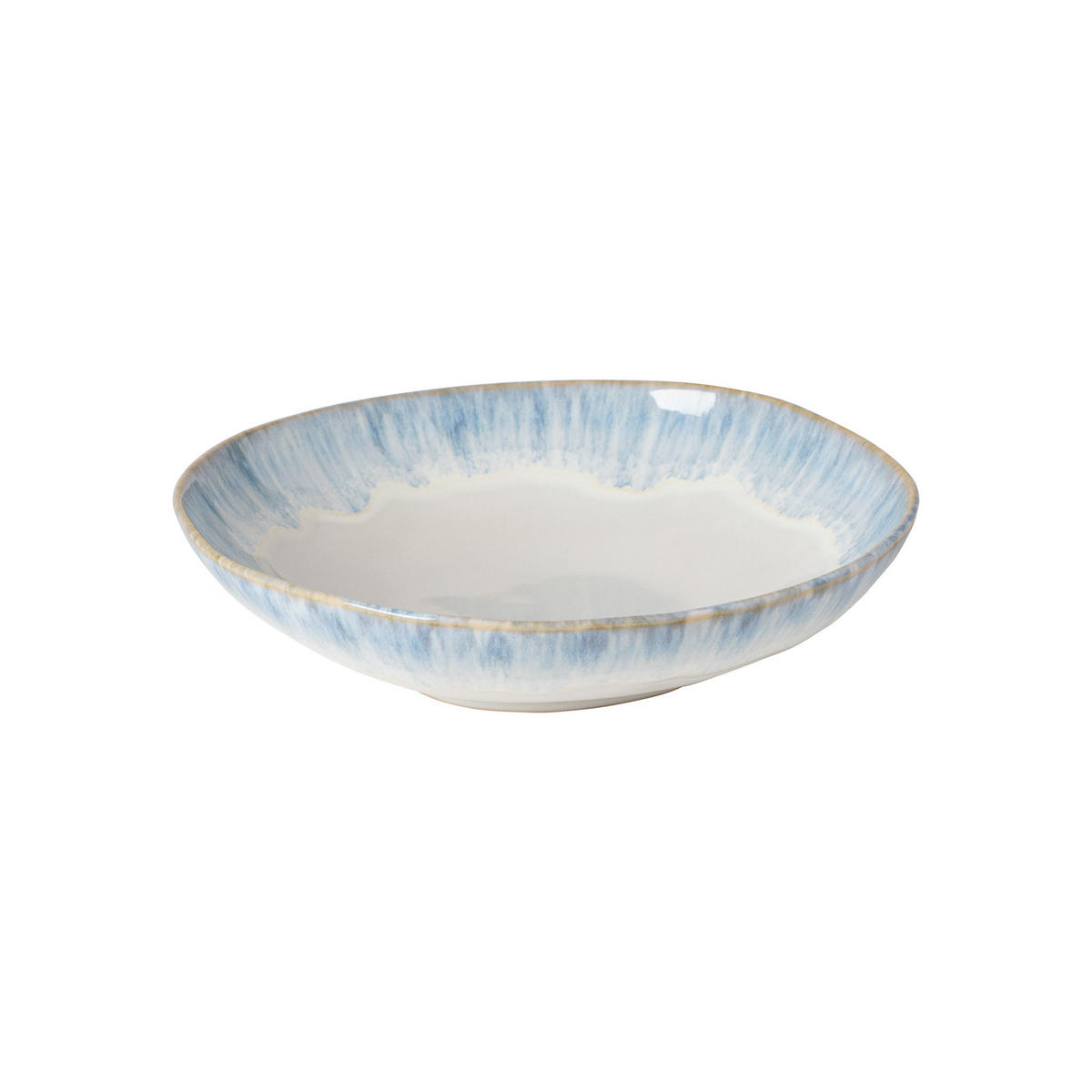 SUPPENTELLERSET Blau, Weiß Hochglanz 6-teilig Feinsteinzeug BRISA  - Blau/Weiß Hochglanz, Basics, Keramik (23cm) - Costa Nova