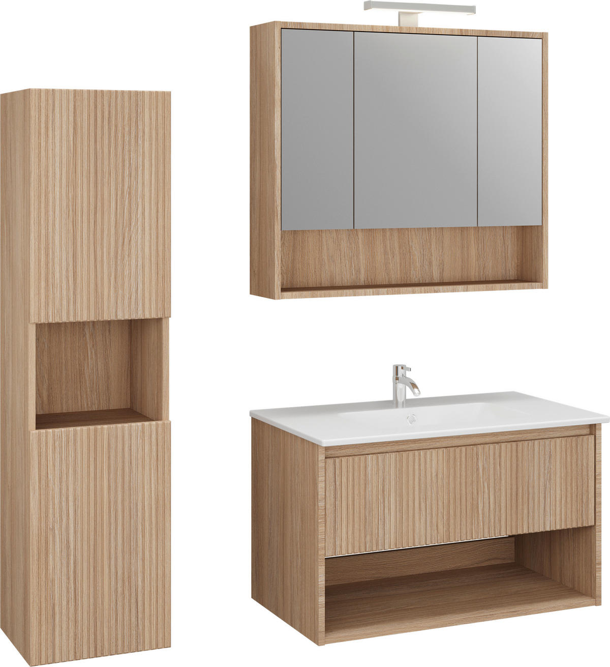 BOČNÁ SKRINKA, farba duba, farba duba, 33/130/33 cm - farba duba, Modern, kompozitné drevo (33/130/33cm) - Stylife