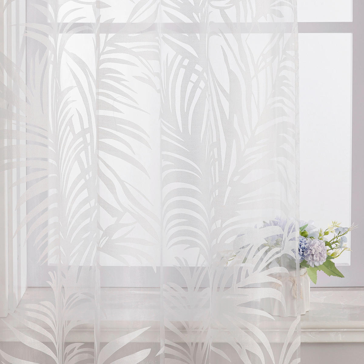 FERTIGVORHANG  transparent  140/175 cm   - Weiß Hochglanz, Basics, Textil (140/175cm) - Joyswahl