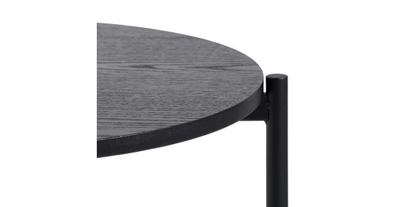 BEISTELLTISCH 43/43/40 cm Schwarz rund  - Schwarz, Trend, Holzwerkstoff/Metall (43/43/40cm) - Carryhome