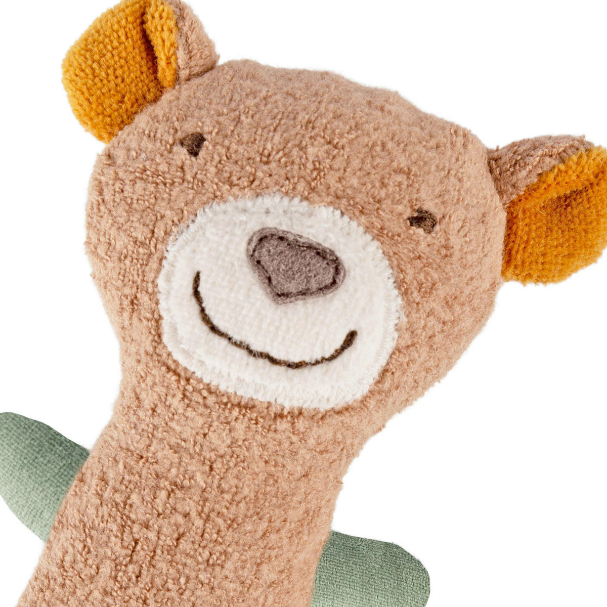 GREIFLING sigibaby  - Hellbraun/Salbeigrün, Basics, Textil (13/7/3cm) - Sigikid