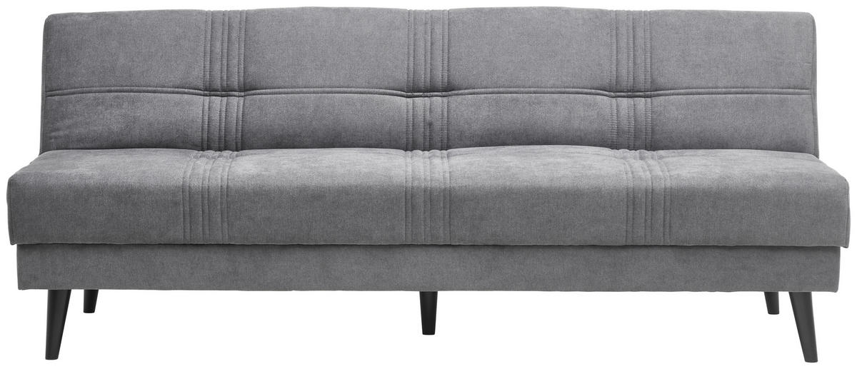 SCHLAFSOFA in Jacquard Grau  - Schwarz/Grau, MODERN, Holz/Textil (192/80/83cm) - Ti'me