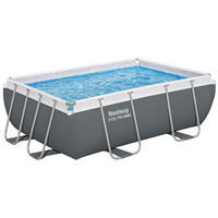 POOL-SET STEEL PRO MAX 56629 282/196/84 cm  - Blau/Grau, KONVENTIONELL, Kunststoff/Metall (282/196/84cm) - Bestway