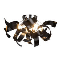 LED-DECKENLEUCHTE 42/24 cm   - Chromfarben/Schwarz, Design, Metall (42/24cm) - Ambiente