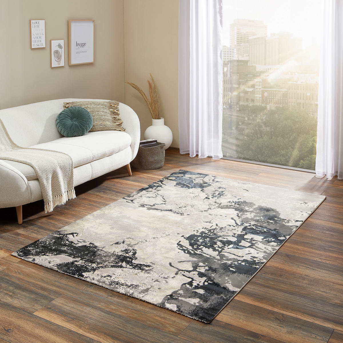 SZŐTT SZŐNYEG   - sötétkék, Design, textil (80/150cm) - Novel