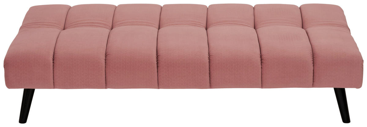 JUGEND- UND KINDERSOFA Flanell Altrosa  - Schwarz/Altrosa, MODERN, Holz/Textil (180/81/93cm) - P & B