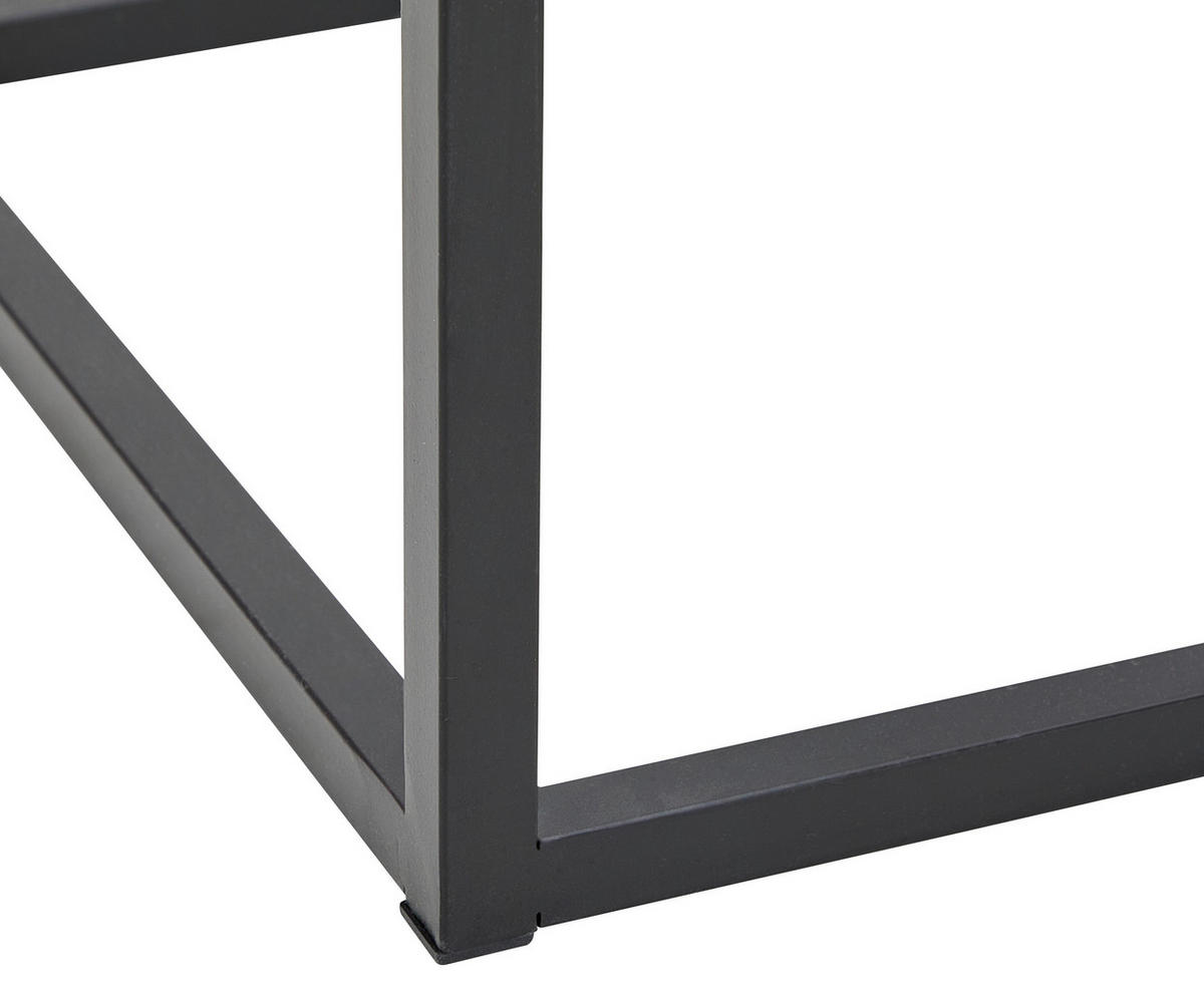 SATZTISCH in Metall, Glas  - Schwarz, Design, Glas/Metall (40/35/40/35/40/35cm) - MID.YOU