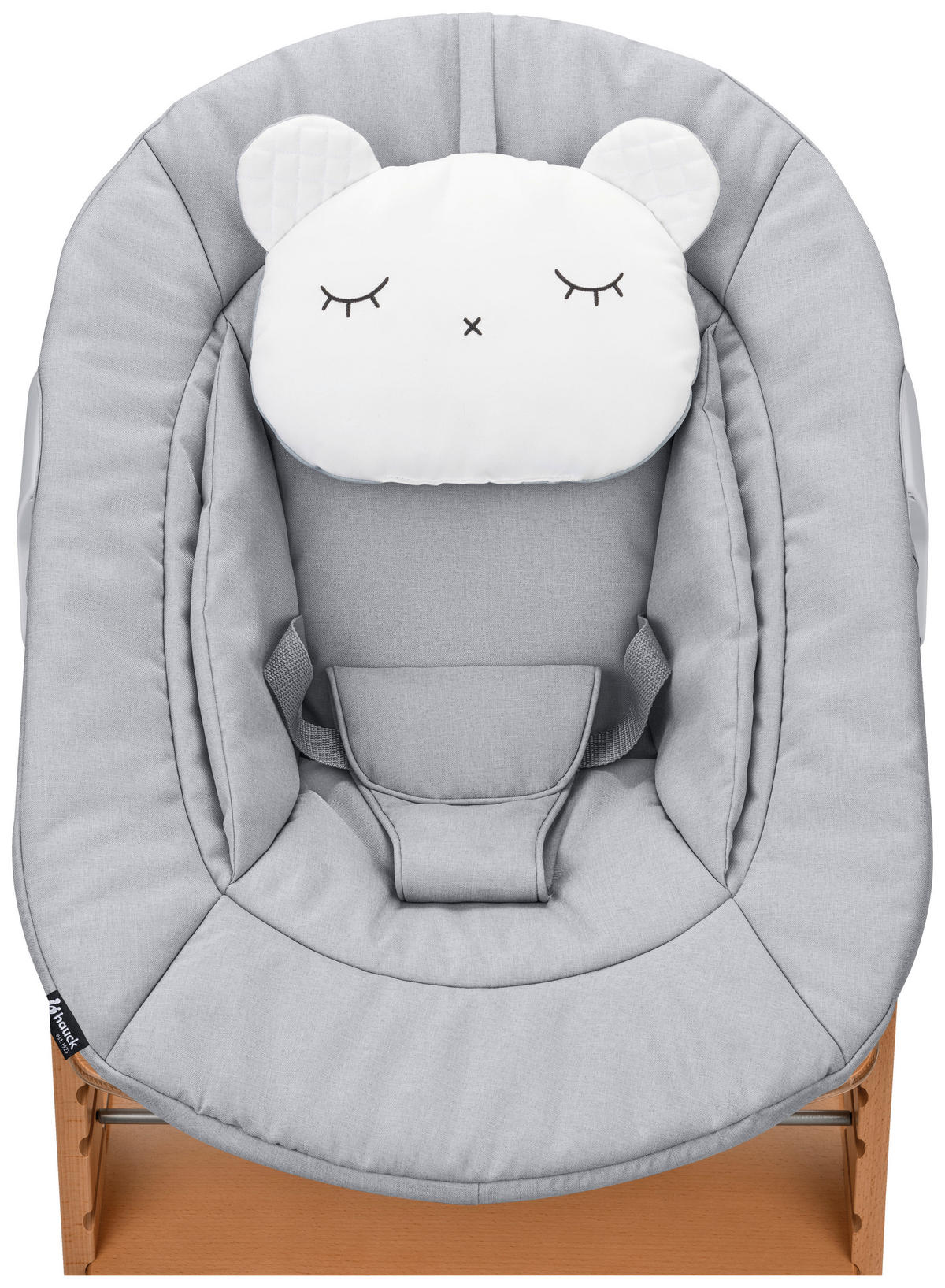 HOCHSTUHL-SET Apha Newborn Set Naturfarben, Hellgrau Nature Grey  - Hellgrau/Naturfarben, Basics, Holz/Textil (65/93,5/49cm) - Hauck