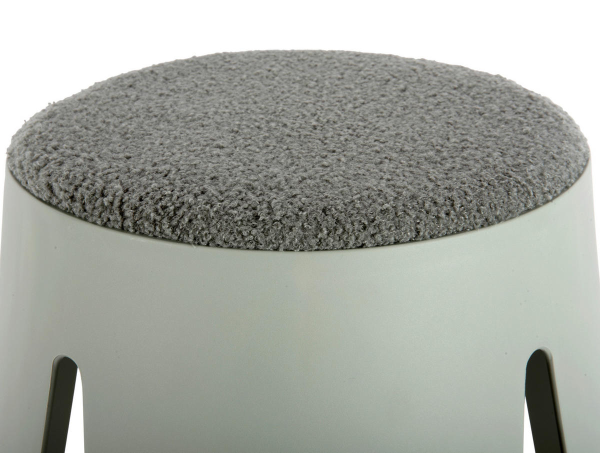 TABURET, plast, 44/46/44 cm - zelená, Konvenční, plast (44/46/44cm) - Present Time