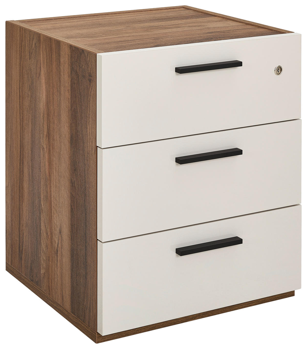 ROLLCONTAINER 50/61,2/47,5 cm  - Kaschmir/Nussbaumfarben, Design, Holzwerkstoff/Metall (50/61,2/47,5cm) - Stylife