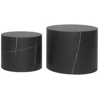 SET POMOĆNIH STOLIĆA crna  drvni materijal   - crna, Trend, drvni materijal (48/38/38,5/32,5/40/30cm)