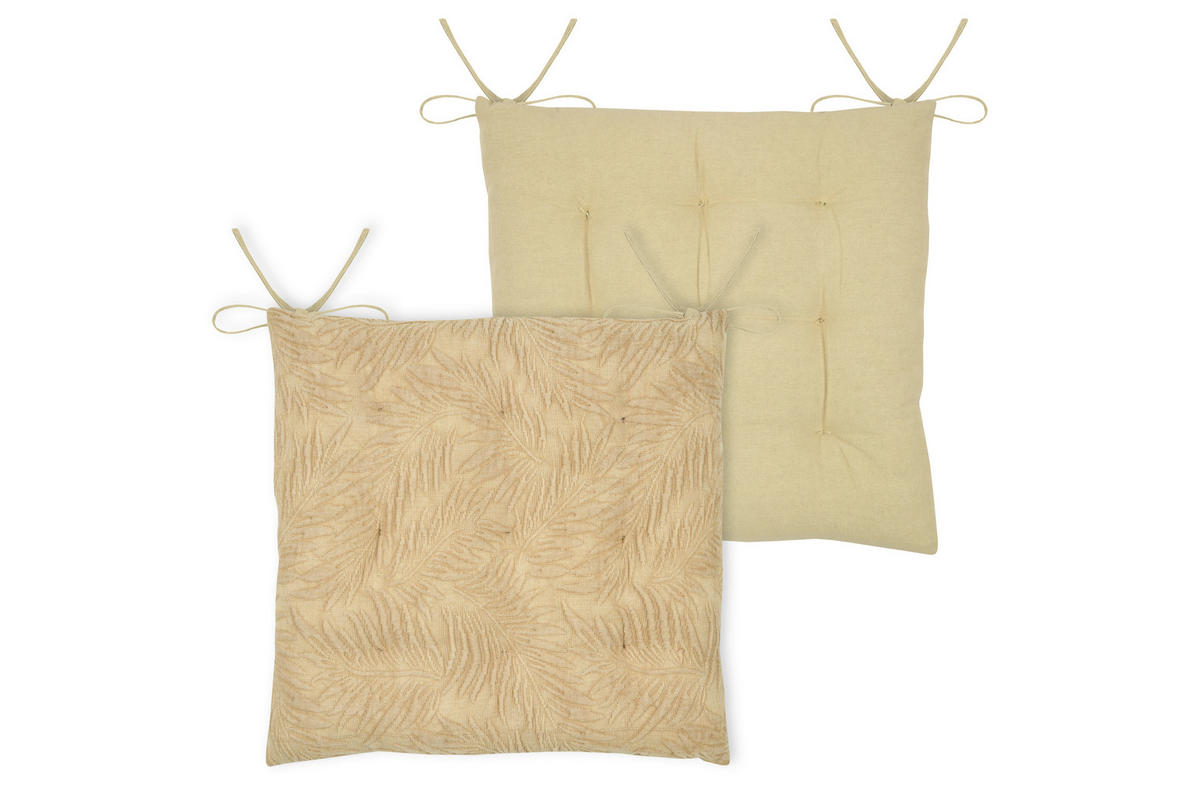 JASTUK ZA STOLICU SA NASLONOM     - senf žuta, Konvencionalno, tekstil (38/38cm)