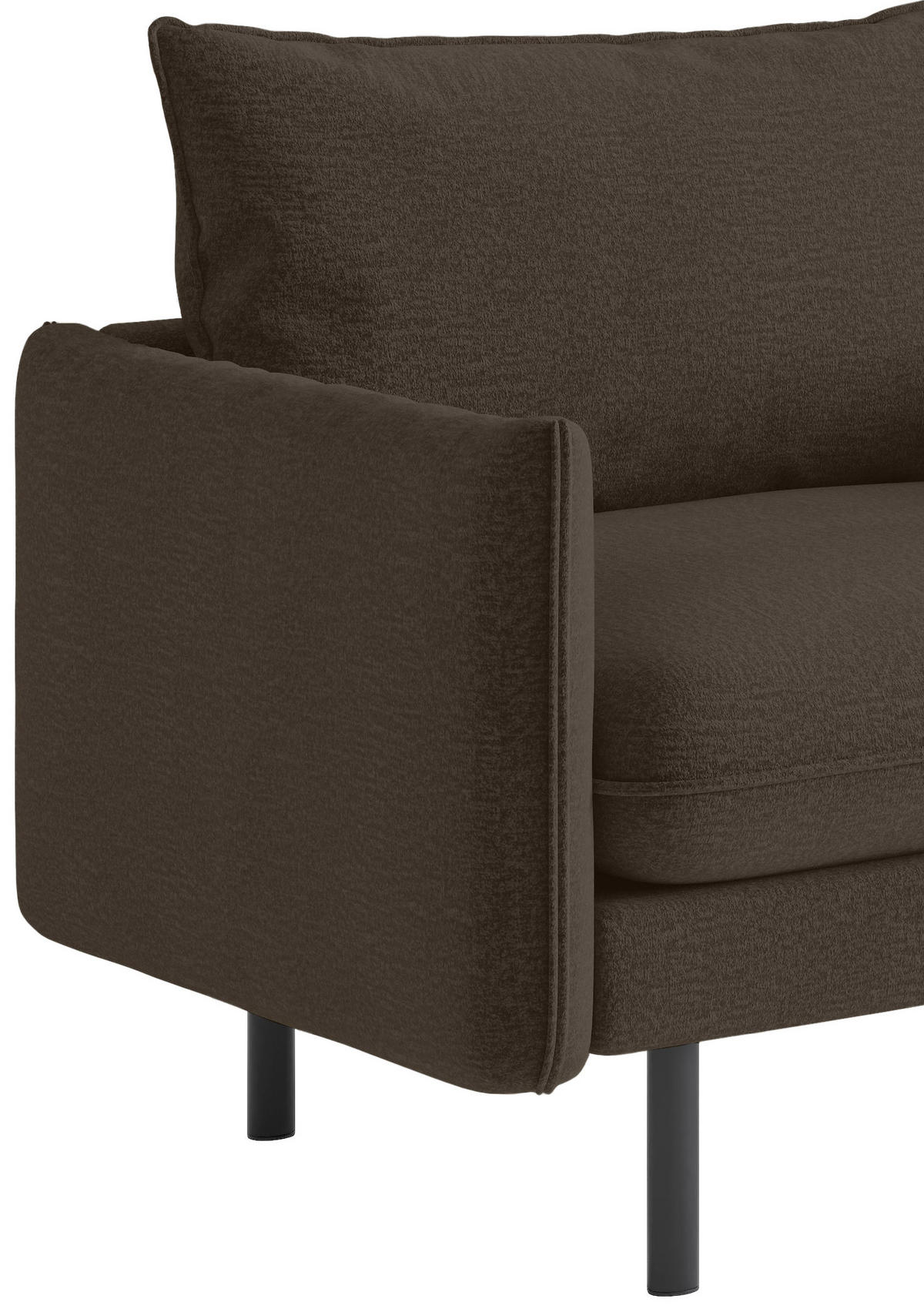SEDACÍ SESTAVA, textil, hnědá - černá/hnědá, Design, kov/textil (215/85/92cm) - Livetastic