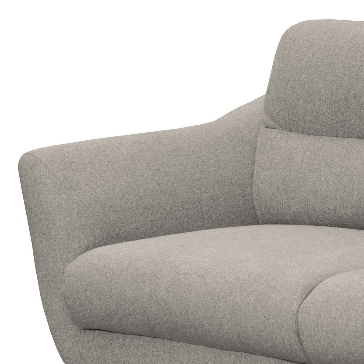 2-SITZER-SOFA Webstoff Grau  - Buchefarben/Grau, Design, Holz/Textil (158/87/88cm) - Livetastic