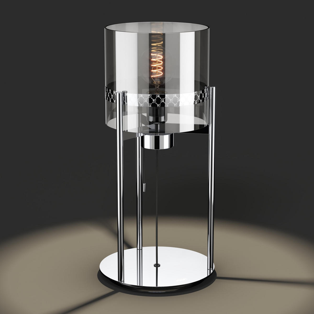 TISCHLEUCHTE Round Lights 21,5/52 cm   - Chromfarben/Transparent, Design, Glas/Metall (21,5/52cm) - Joop!
