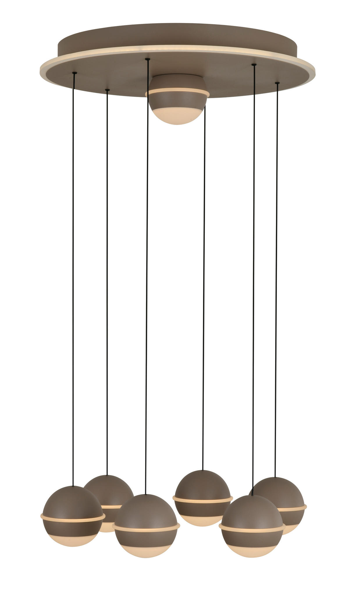LED-HÄNGELEUCHTE Biarritz 46/150/46 cm  - Sandfarben, Design, Kunststoff/Metall (46/150/46cm)