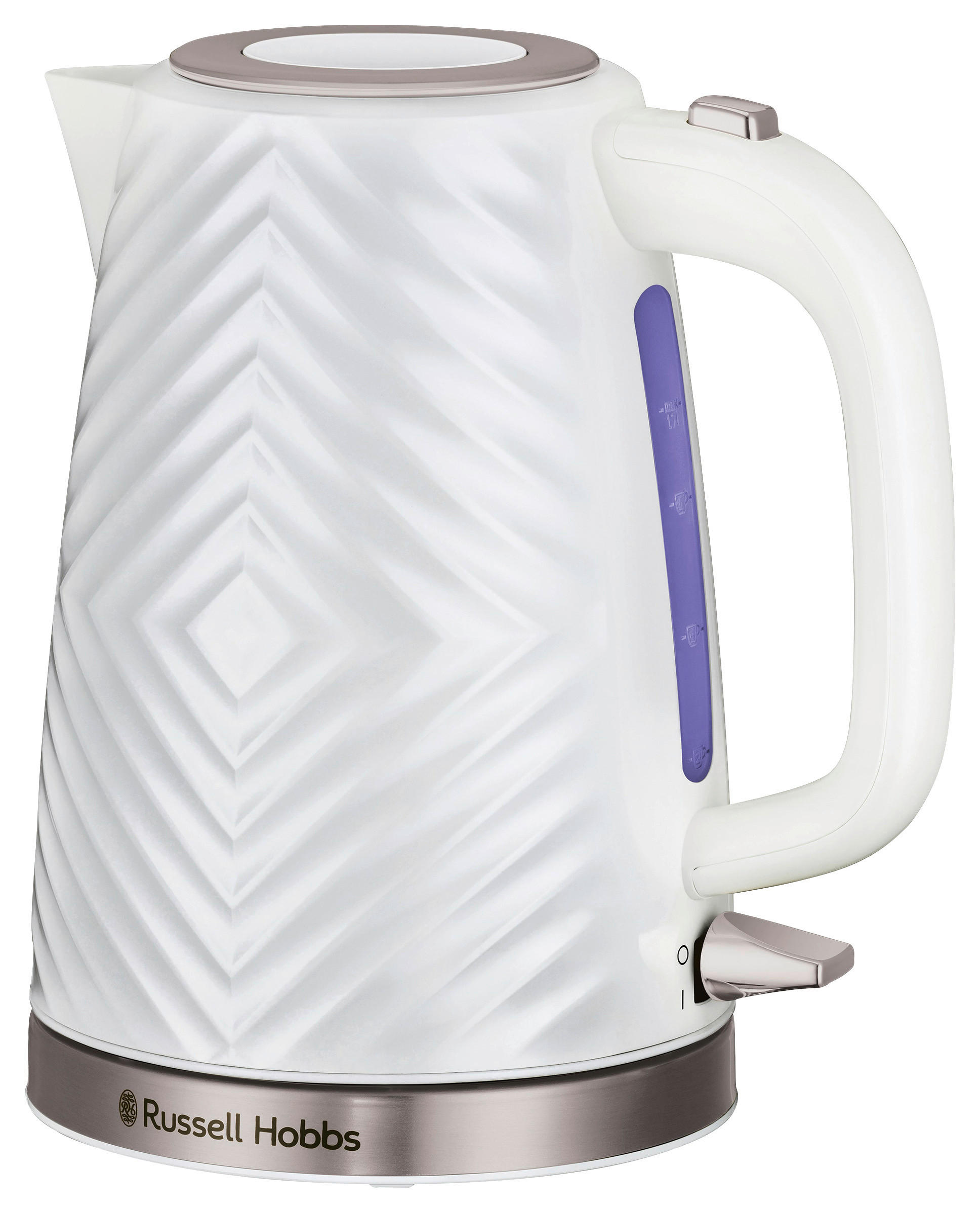 WASSERKOCHER Groove White 26381-70 1,7 L  - Weiß, Basics, Kunststoff/Metall (16,5/24,5/21,5cm) - Russell Hobbs