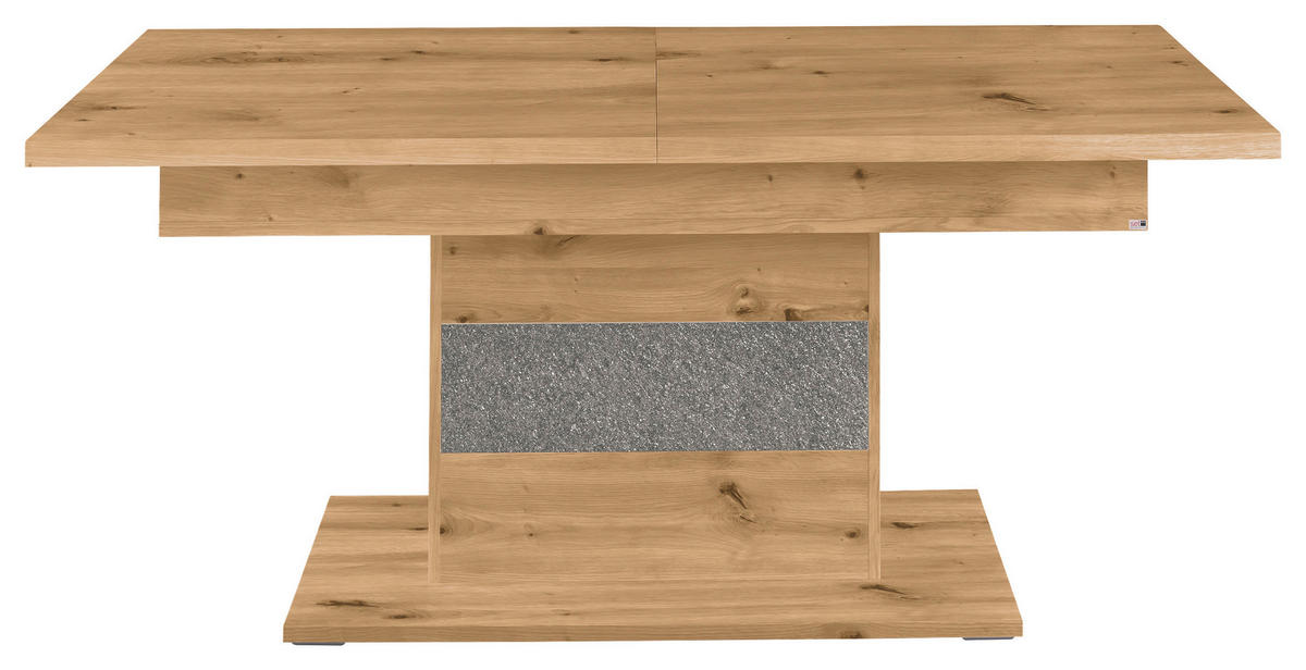 ESSTISCH Eiche Artisan, Grau rechteckig  ausziehbar, in verschiedenen Holzdekoren erhältlich  - Eiche Artisan/Grau, Design, Holzwerkstoff/Stein (180-230/90/79cm) - SetOne by Musterring