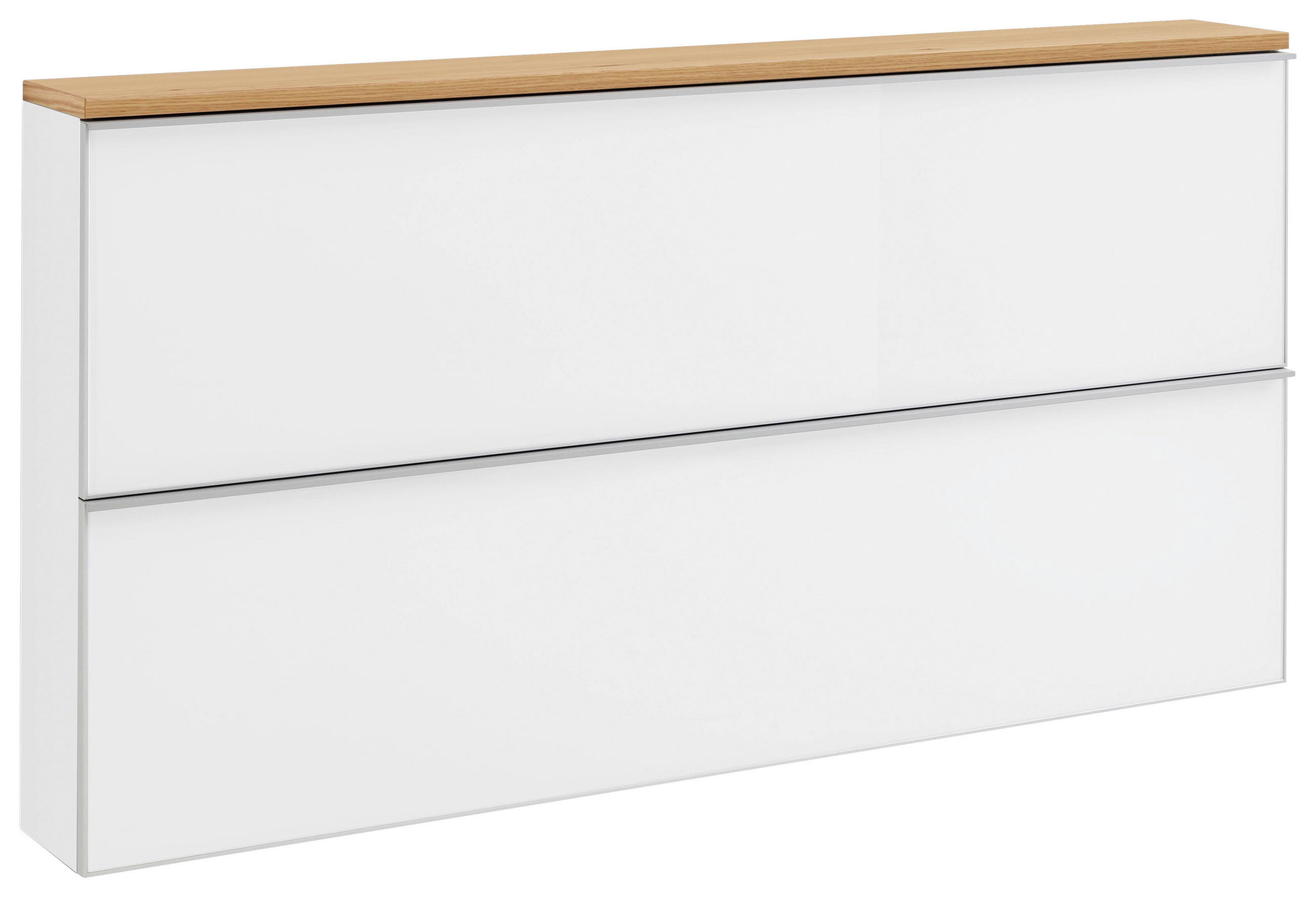 SCHUHKIPPER  in 160/83/21 cm  - Eichefarben/Silberfarben, Design, Glas/Holzwerkstoff (160/83/21cm)