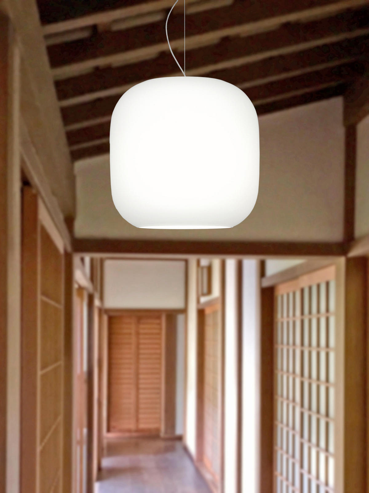 PENDELLEUCHTE MUREA 25/150/150 cm   - Weiß, KONVENTIONELL, Glas (25/150/150cm)