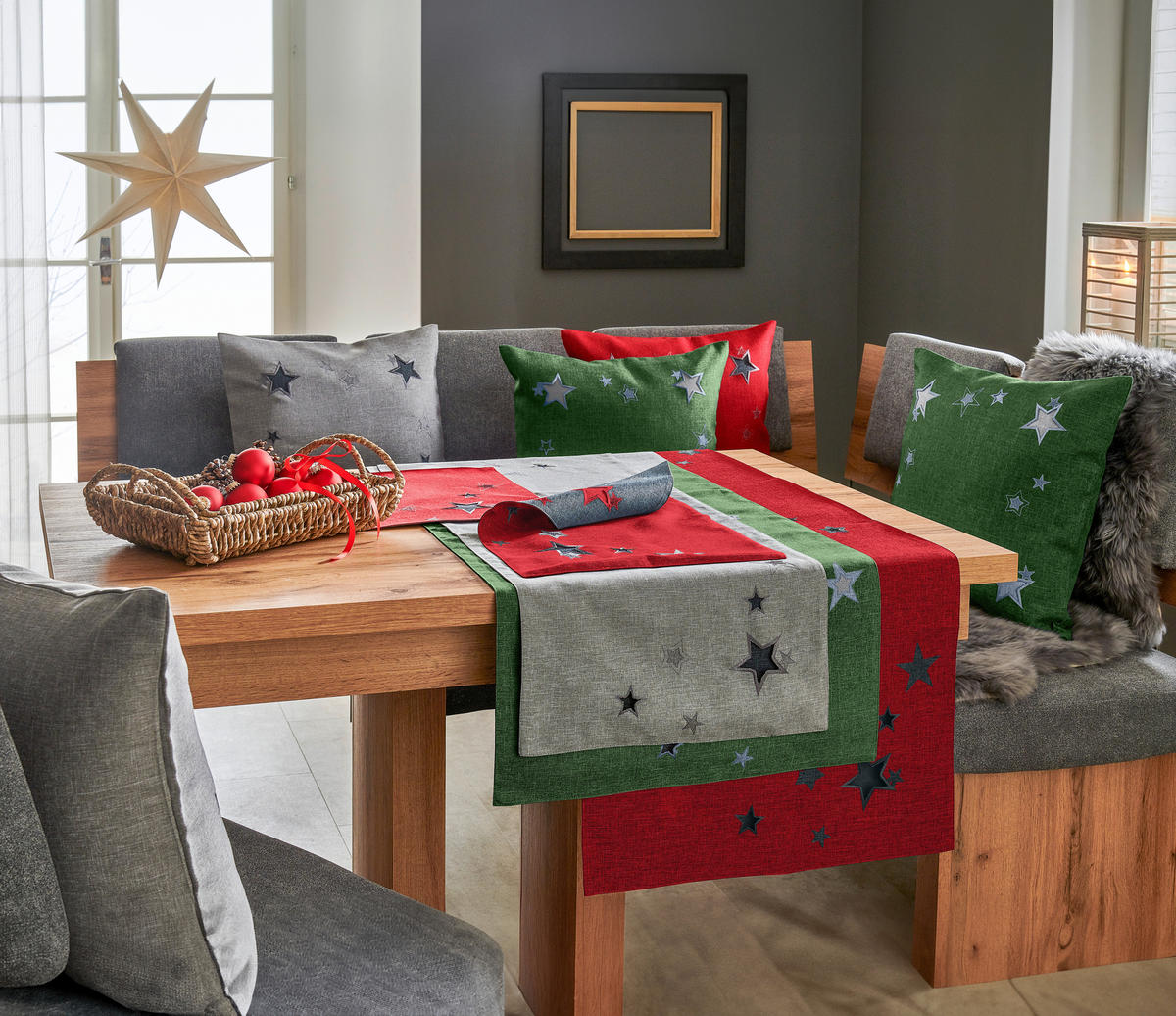 TISCHSET Textil Hellgrau 35/50 cm  - Hellgrau, Basics, Textil (35/50cm) - X-Mas
