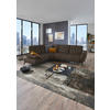 ECKSOFA in Webstoff Dunkelbraun  223/290 cm  - Dunkelbraun/Schwarz, Design, Textil/Metall (223/290cm) - Moderano