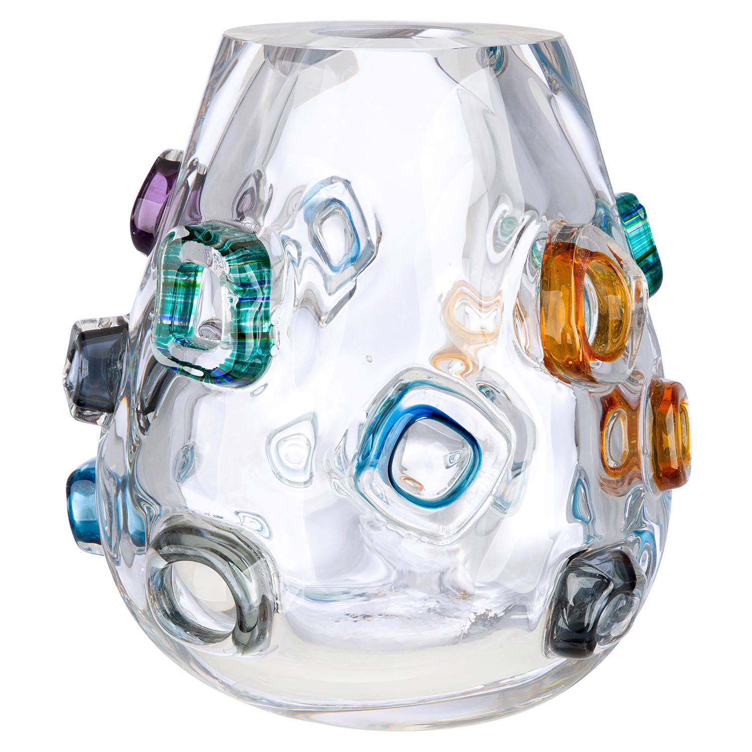 DEKOVASE  - Klar/Multicolor, Basics, Glas (21,5/22,5cm)