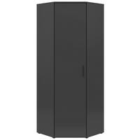 ECKSCHRANK  - Schwarz/Graphitfarben, Modern, Holzwerkstoff/Kunststoff (72/195/72cm) - Carryhome