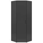 ECKSCHRANK 72/195/72 cm  - Schwarz/Graphitfarben, MODERN, Holzwerkstoff/Kunststoff (72/195/72cm) - Carryhome