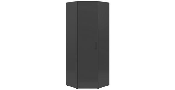 ECKSCHRANK 72/195/72 cm  - Schwarz/Graphitfarben, MODERN, Holzwerkstoff/Kunststoff (72/195/72cm) - Carryhome