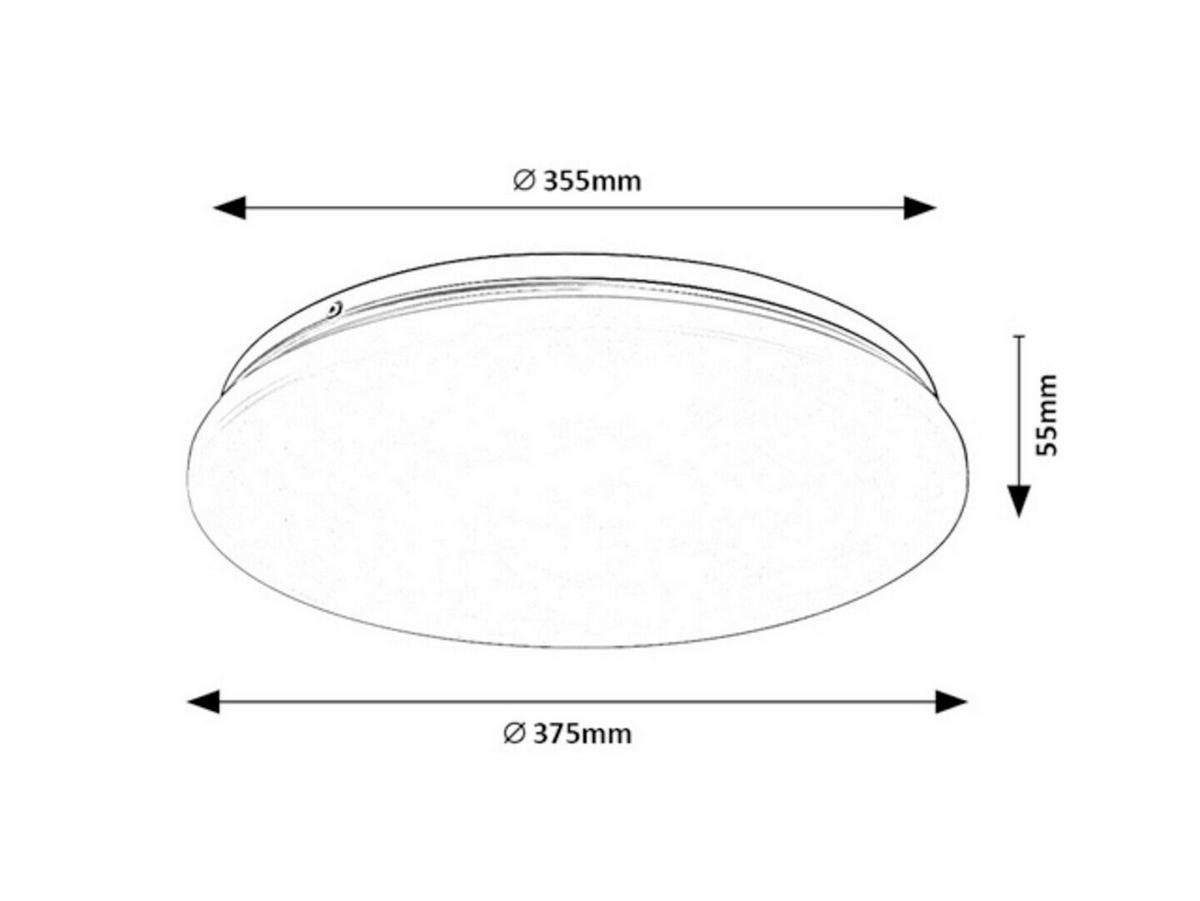 LED PLAFONJERA Vendel  - bela, Osnovno, metal/plastika (37,5/5,5cm)