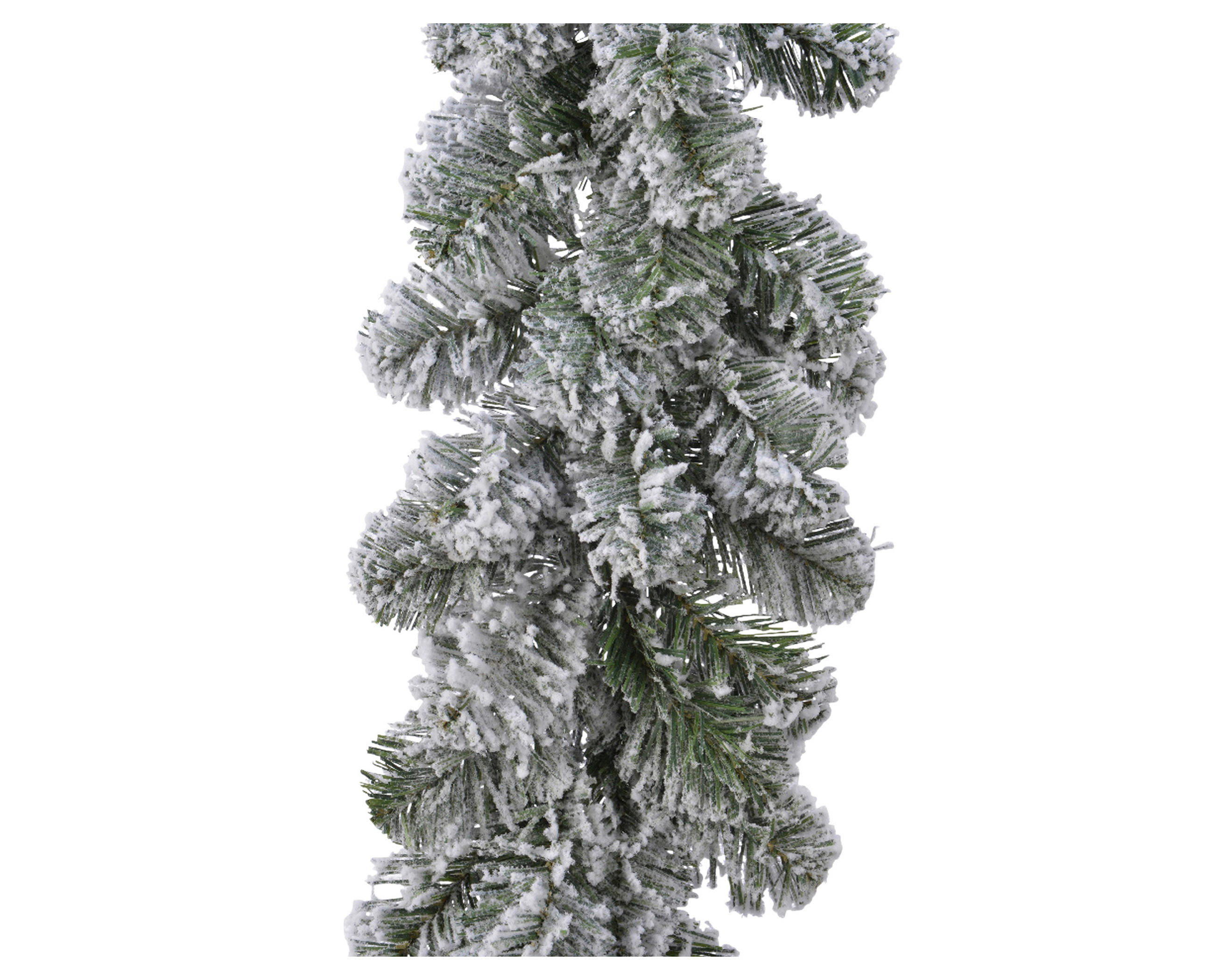 JEDLOVÁ GIRLANDA  - bílá/zelená, Basics, kov/plast (20/270cm) - X-Mas