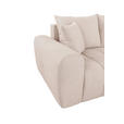 ECKSOFA in Velours Creme  - Creme/Schwarz, KONVENTIONELL, Kunststoff/Textil (298/168cm) - Carryhome