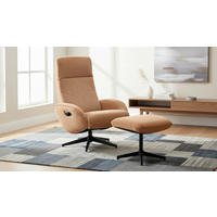 RELAXSESSELSET BASTY Webstoff Hocker    - Rostfarben/Schwarz, Design, Textil/Metall (75/107/77cm) - Livetastic
