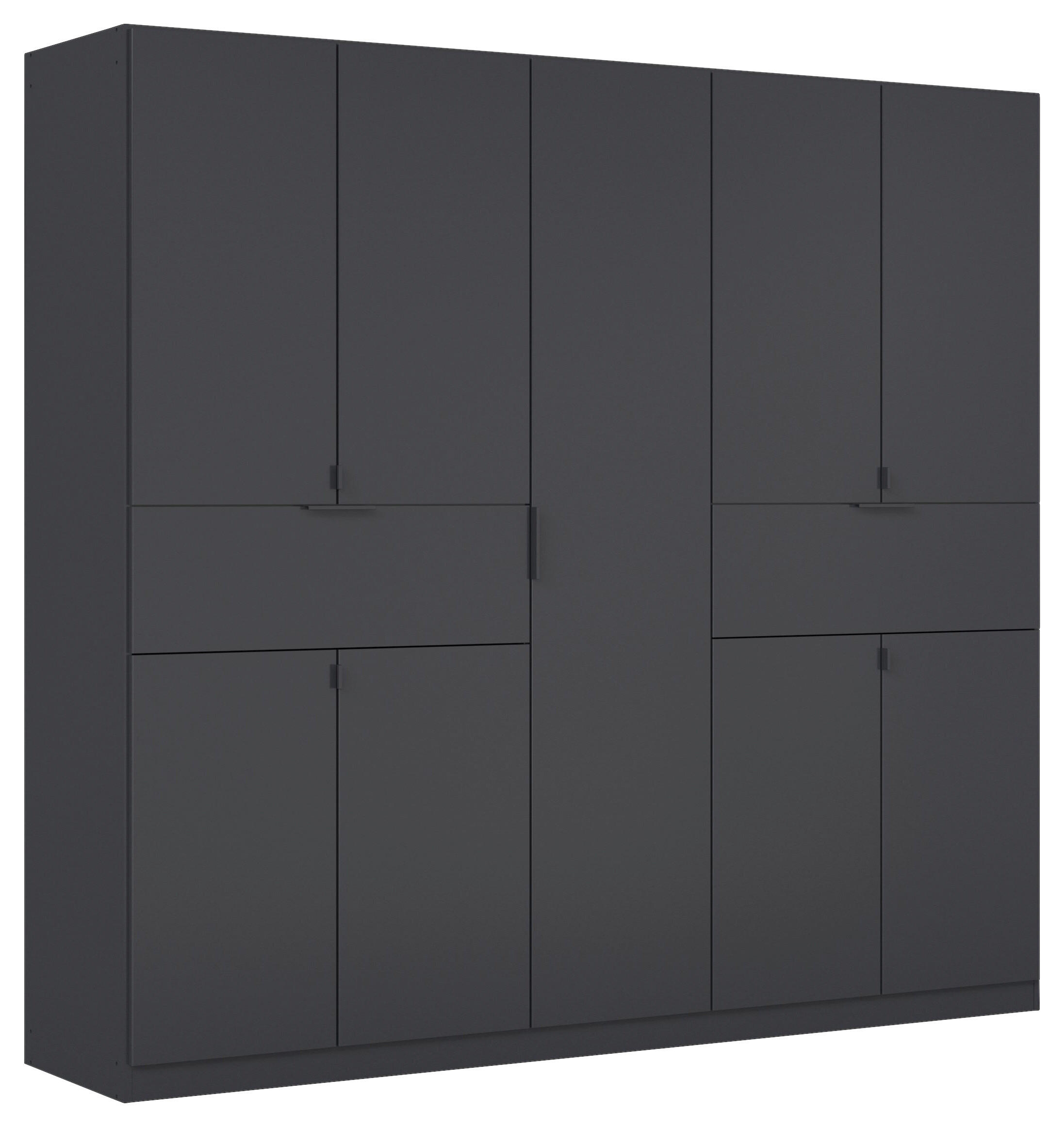 Drehtürenschrank Mit Schubladen 226 Cm Ticao Grau