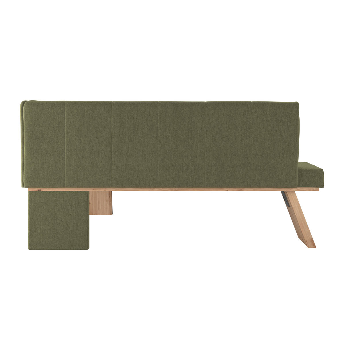 ECKBANK 185/150 cm Webstoff Grün   - Eichefarben/Grün, KONVENTIONELL, Textil (185/150cm)