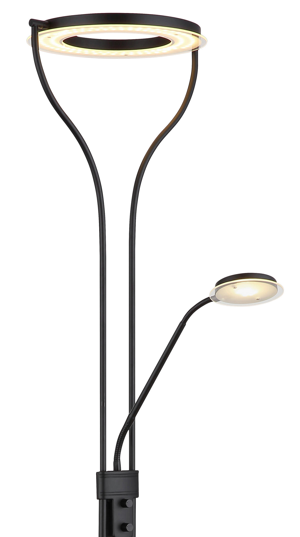 STEHLEUCHTE - Schwarz, Trend, Kunststoff/Metall (35/30/194cm) - Globo
