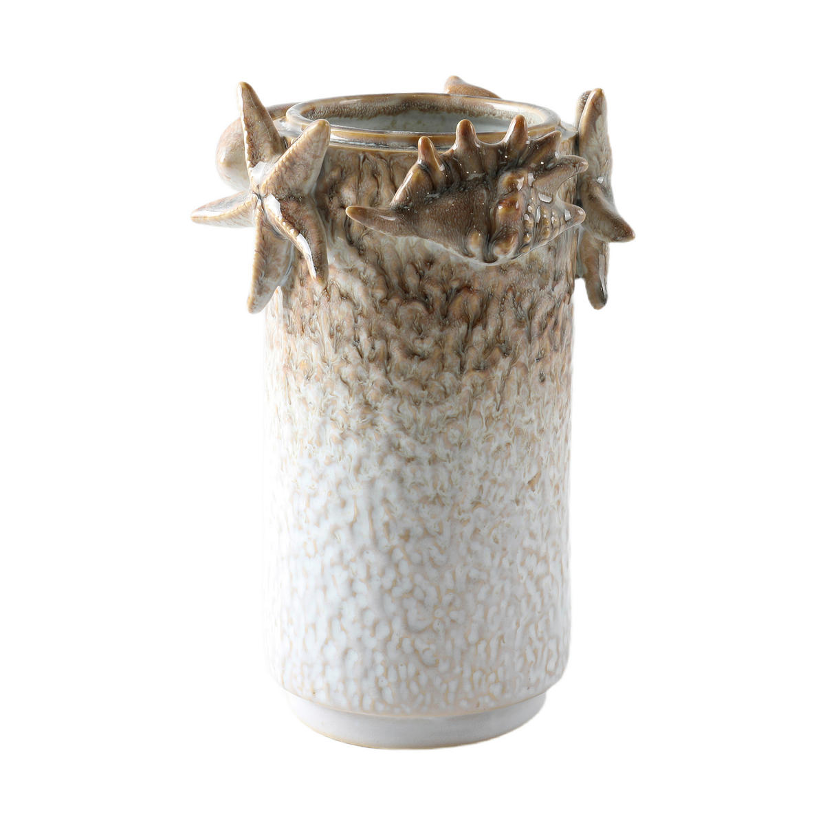 VASE 20 cm  - Braun/Weiß, Basics, Keramik (15/20cm) - Ambia Home