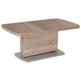COUCHTISCH 110-180/63/53-72 cm Freiform Sonoma Eiche  - Silberfarben/Sonoma Eiche, KONVENTIONELL, Holzwerkstoff (110-180/63/53-72cm) - Venda