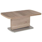 COUCHTISCH 110-180/63/53-72 cm Freiform Sonoma Eiche  - Silberfarben/Sonoma Eiche, KONVENTIONELL, Holzwerkstoff (110-180/63/53-72cm) - Venda