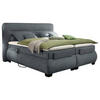 BOXSPRING-ÁGY 160/200 cm  antracit  - fekete/antracit, Konventionell, műanyag/textil (160/200cm) - MID.YOU